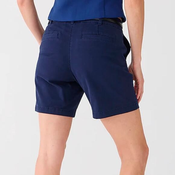 J Crew Womens 7" Classic Stretch Chino Short Size 6 White Minimalist Preppy - Picture 12 of 12